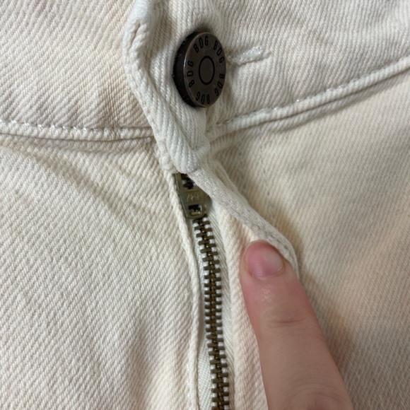 BDG Urban Outfitters Cowgirl Jeans Plus Size 22 Cream Denim 100% Cotton Raw Hem - Picture 6 of 13